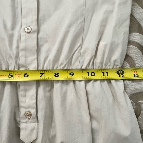 Fiorucci Cream Button-Up Romper Size 42 IT/ 6 US Elastic waist Cotton NWT - Picture 9 of 12